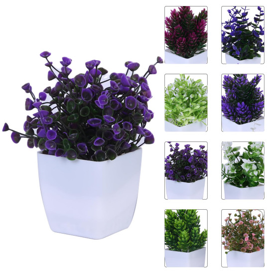 Artificial Plants with Pot (Pack of 8) Artificial Plants with Pot (Pack of 8)