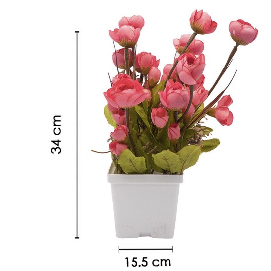 Red Rose Artificial Flower Plant With Pot Red Rose Artificial Flower Plant With Pot
