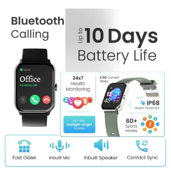 Ambrane Wise EON Calling Smart Watch Black Ambrane Wise EON Calling Smart Watch Black