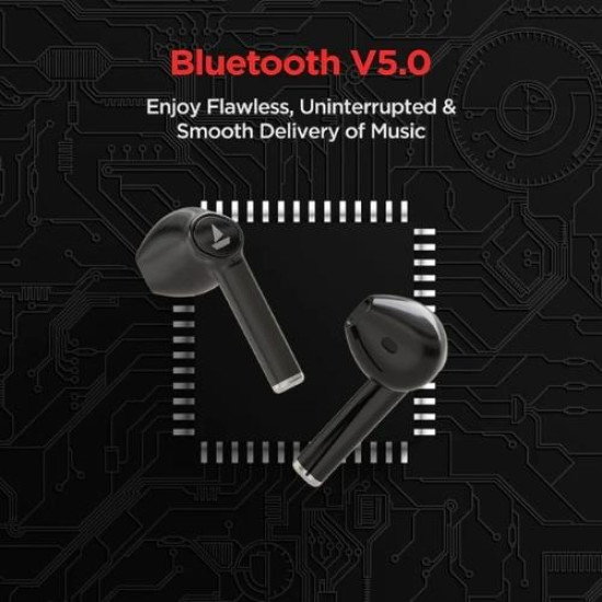 Personalized boAt Airdopes 131 Black Wireless Earbuds