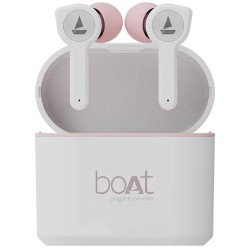 Personalized boAt Airdopes 402 White Wireless Earbuds
