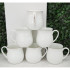 Ceramic Coffee Mugs Hammered Pattern 6 Piece Set