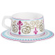 Floral Illusion Cup Saucer Set 12 Pieces