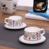 Floral Illusion Cup Saucer Set 12 Pieces