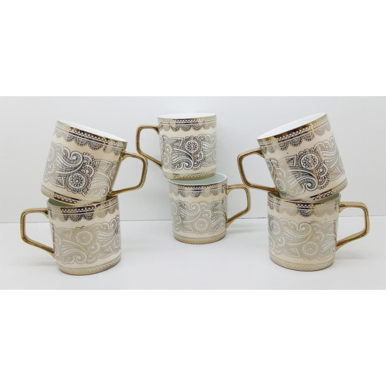 Golden mug sets from EBONY Collection of clay craft