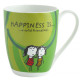 Happiness is Ceramic Milk & Coffee Mugs Oxford Set of 4