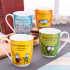 Happiness is Ceramic Milk & Coffee Mugs Oxford Set of 4