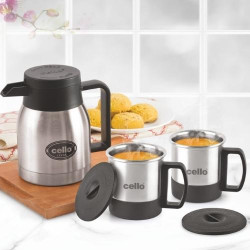Cello Servia Flask with 2 Mugs Gift Set