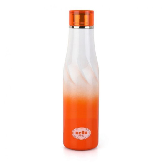 Cello Twist Orange Stainless Steel Vacuum Flask