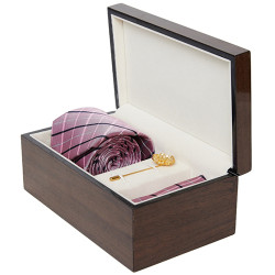 Purple Business Tie Lapel Pin Set 