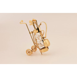 24K Gold Plated Golf Bag Logo Engraved