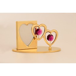 24 Caret Double Heart Photo Frame