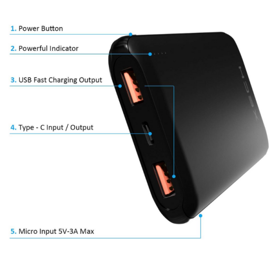 Xech Comet Wireless Power Bank 10000 mAh
