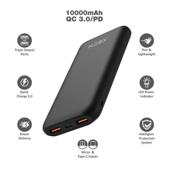 Xech Comet Wireless Power Bank 10000 mAh