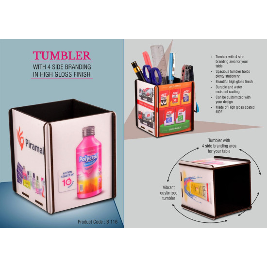 Personalized Tumbler With 4 Side Branding