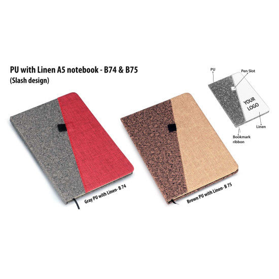 Personalized PU linen A5 Notebook