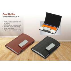 Personalized Card holder with click on lock