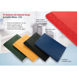 Customized PU notebook with alphabet design Customized PU notebook with alphabet design