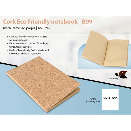 Personalized Eco Friendly Cork Notebook Personalized Eco Friendly Cork Notebook
