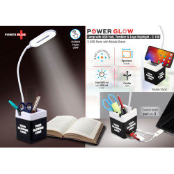 Personalized Logo Glow Table Lamp with USB Hub Personalized Logo Glow Table Lamp with USB Hub