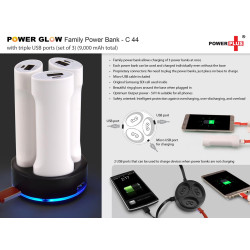 Personalzied Family Power Bank with Triple USB Ports 