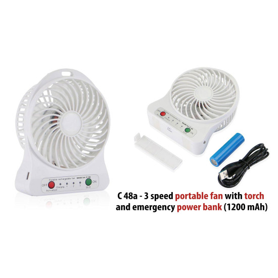 Customized 3 Speed Portable Fan with Emergency Power Bank Customized 3 Speed Portable Fan with Emergency Power Bank