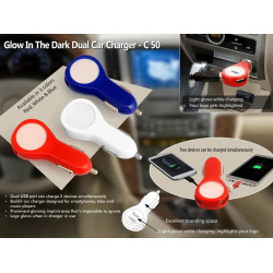 Glow in the Dark Personalized Dual Car Charger Glow in the Dark Personalized Dual Car Charger
