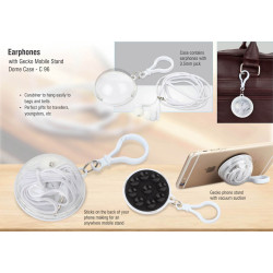 Customized Earphones with Gecko Mobile Stand Dome Case Customized Earphones with Gecko Mobile Stand Dome Case