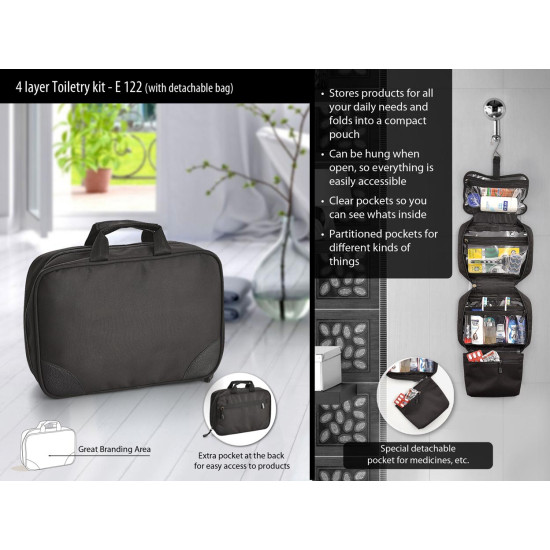 Personalized 4 Layer Toiletry Kit Personalized 4 Layer Toiletry Kit
