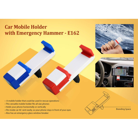 Personalized Car Vent Mobile Holder with Emergency Hammer Personalized Car Vent Mobile Holder with Emergency Hammer