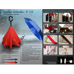 Personalized Inverted Umbrella with Hands free Handle