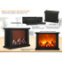 Personalized Wooden Look Fireplace with Moving Flames