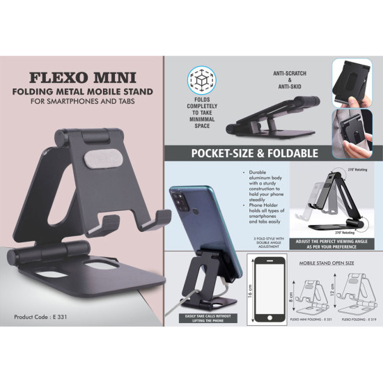 Personalized Flexo Mini Folding Metal Mobile Stand