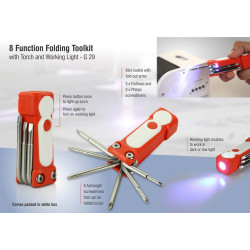 Personalized 8 function folding toolkit with torch Personalized 8 function folding toolkit with torch
