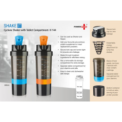 Personalized Shake It Cyclone Shaker with Tablet Compartment