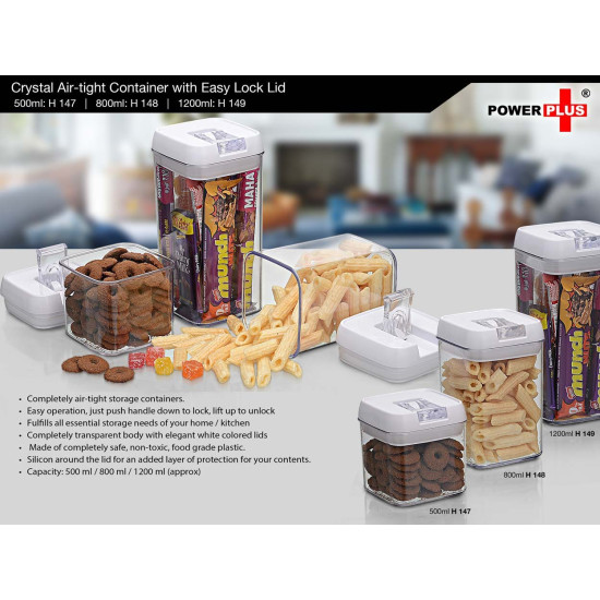 Customized Air-Tight Container with Easy Lock Lid 1200ml