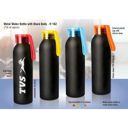 Personalized Metal water bottle black body