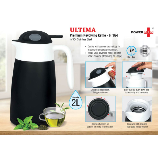 Personalized Premium Revolving Kettle in Stainless Steel 2L