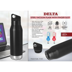 Personalized Premium Black Vacuum Flask 600ml