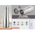 Personalized Flora Silver Steel Bottle
