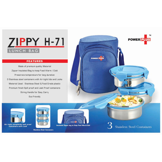Personalized 3 Steel Container Zippy Lunch Box