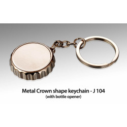 Personalized Crown shape Metal keychain with bottle opener