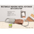 Personalized Cork Strap Metal Keychain
