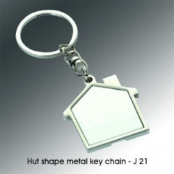 Personalized Hut Shape Metal Keychain Personalized Hut Shape Metal Keychain
