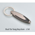 Personalized Oval Metal Yin Yang Keychain