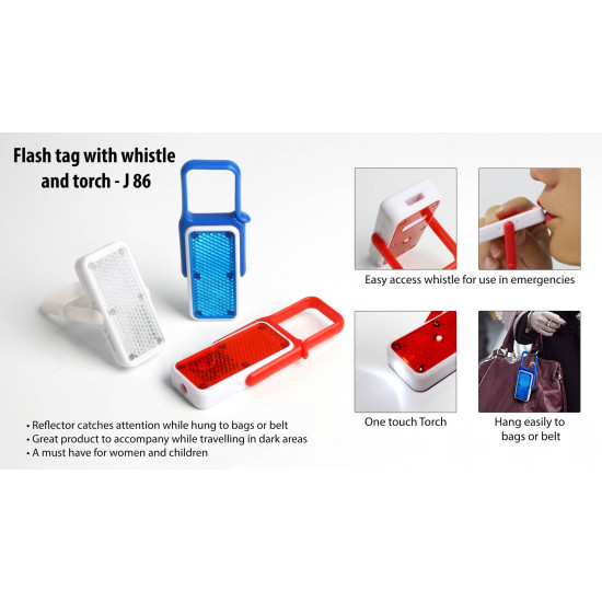 Personalized Flash Tag With Whistle And Torch
