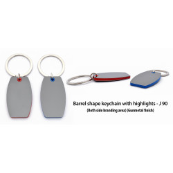 Personalized Barrel Shape Keychain with Highlight Personalized Barrel Shape Keychain with Highlight