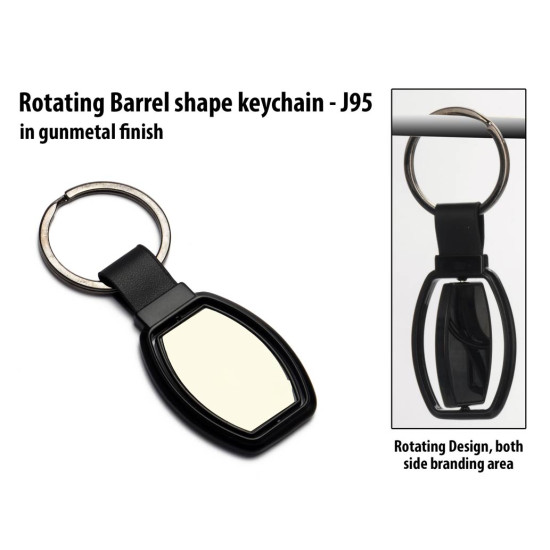 Personalized Rotating Barrel Shape Keychain