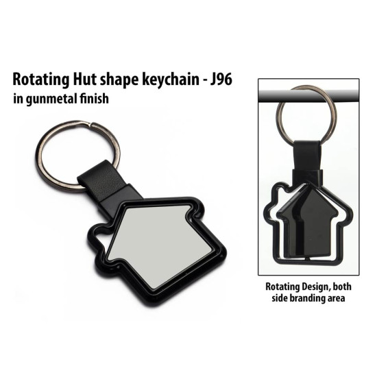 Personalized Rotating Hut Shape Keychain Personalized Rotating Hut Shape Keychain