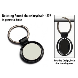 Personalized Rotating Round Shape Promotional Keychain